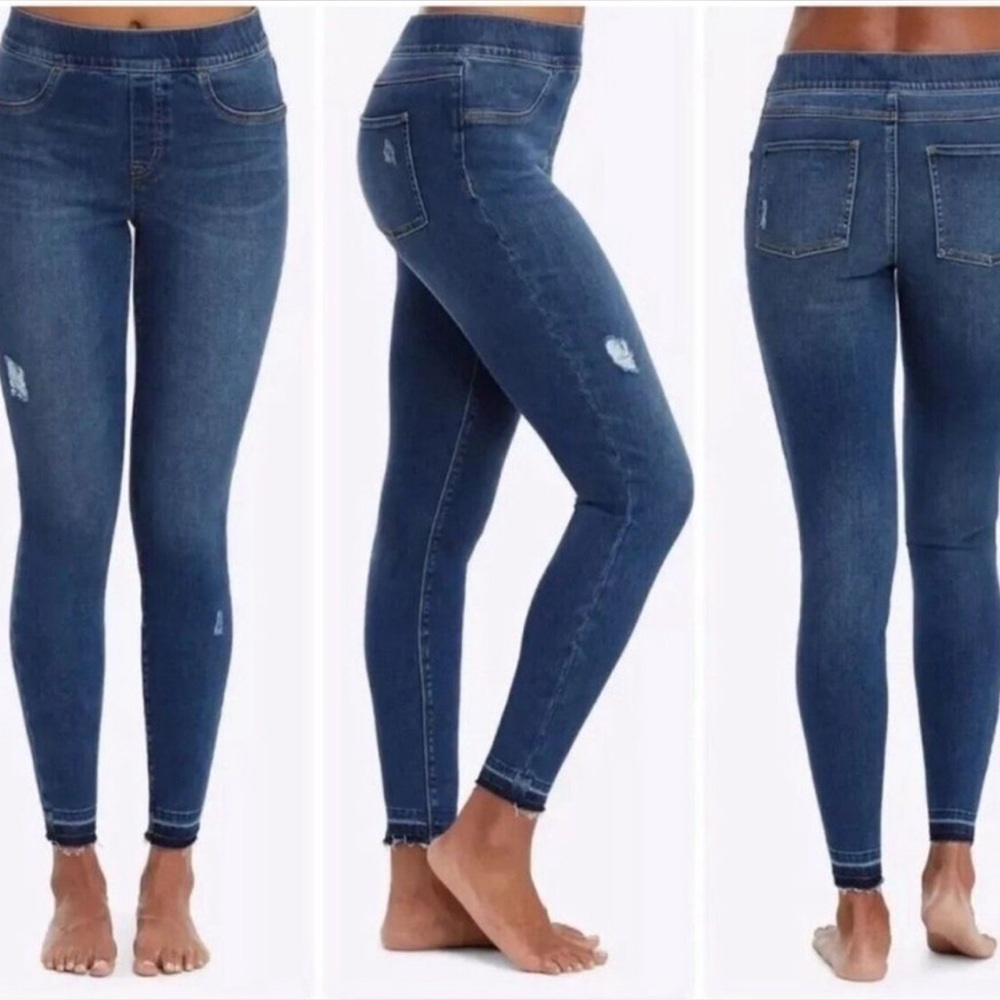 Spanx Distressed Ankle Skinny Jeans XL